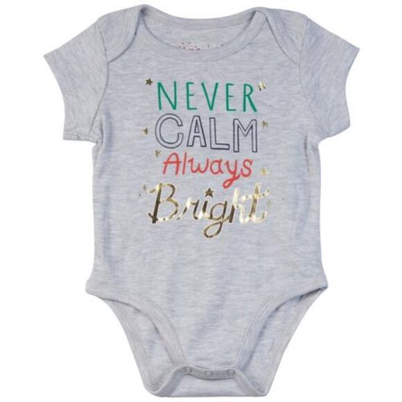 NWT Dot & Zazz Newborn 0-3 Months "Never Calm Always Bright" Christmas 1-Piece - Picture 2 of 7